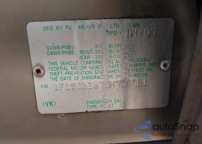 JF1SG63678H705761: 42792617