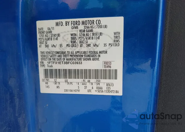 1FTFX1ET3BFC03933: 42792694