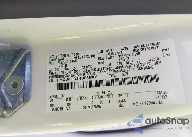 1FMCU0GD8HUE86308: 42792753