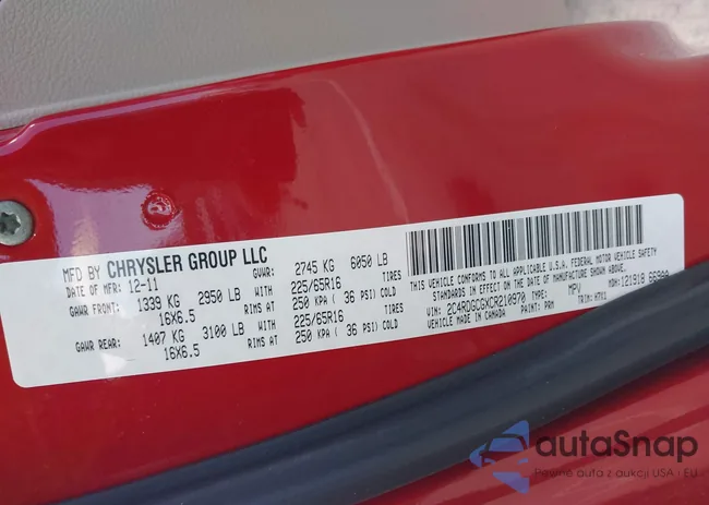 2C4RDGCGXCR210970: 42792975