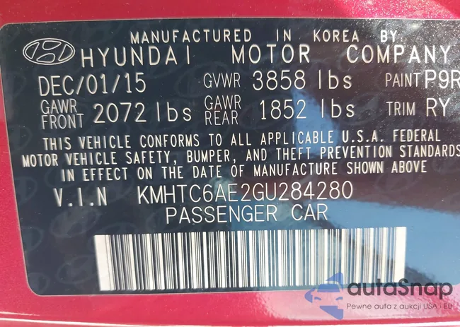 KMHTC6AE2GU284280: 42794020