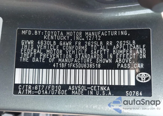 4T1BF1FK5DU638518: 42794053