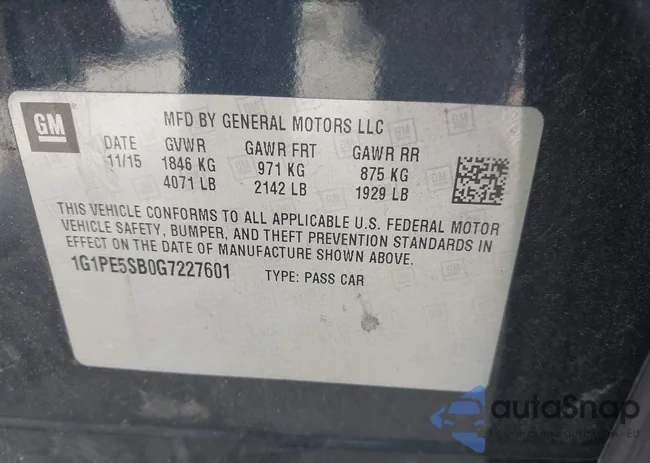 1G1PE5SB0G7227601: 42794190