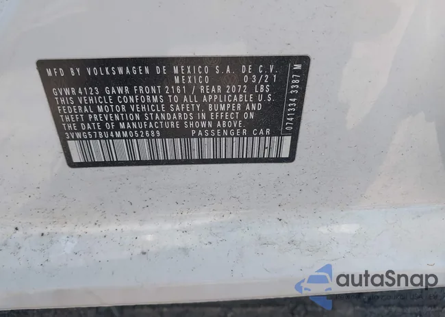 3VWG57BU4MM052689: 42794202