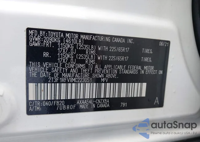 2T3F1RFVXMC223051: 42794328