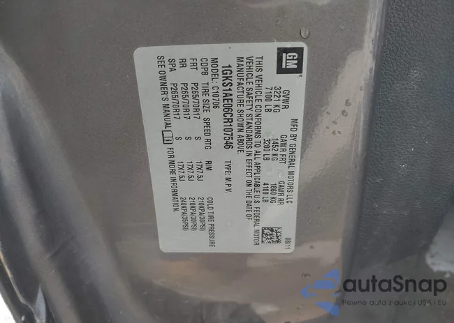 1GKS1AE06CR107546: 42794537