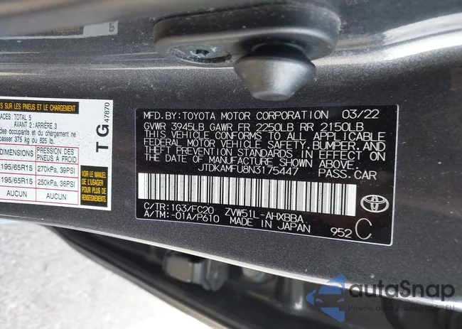 JTDKAMFU8N3175447: 42793578