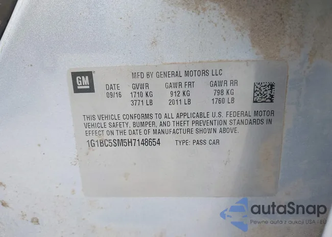 1G1BC5SM5H7148654: 42793834