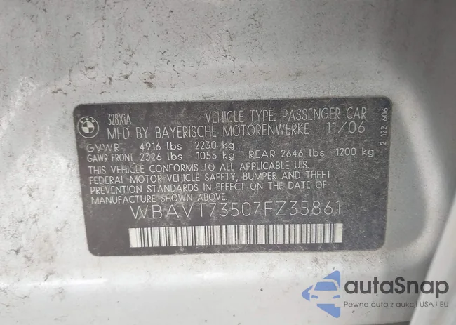 WBAVT73507FZ35861: 42795005