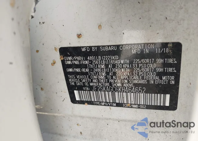 JF2SKAGC6KH464652: 42795079