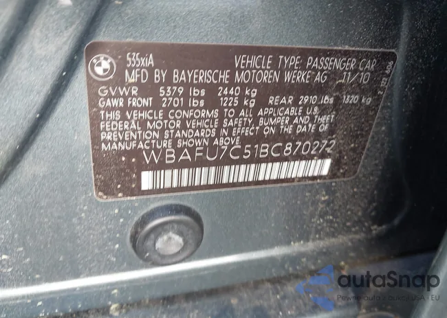 WBAFU7C51BC870272: 42795245