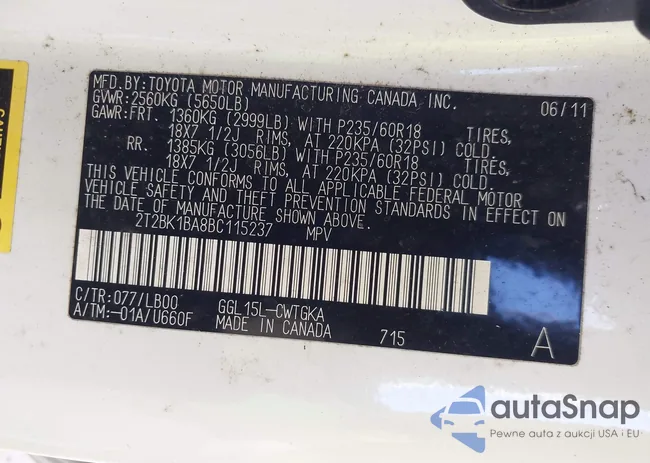 2T2BK1BA8BC115237: 42796092