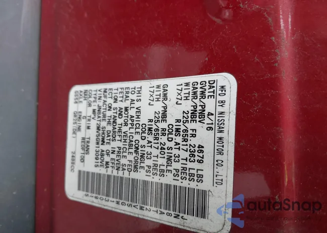 JN8AT2MV5GW130915: 42796344