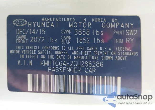 KMHTC6AE2GU286286: 42796474