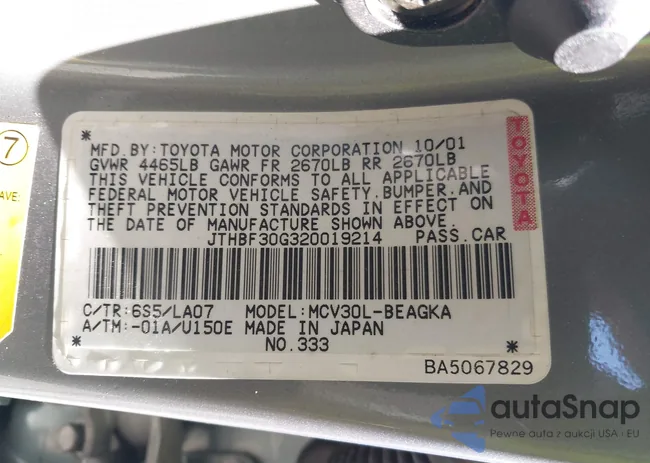 JTHBF30G320019214: 42796519