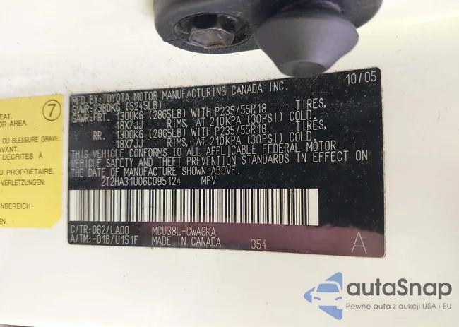 2T2HA31U06C095124: 42795618