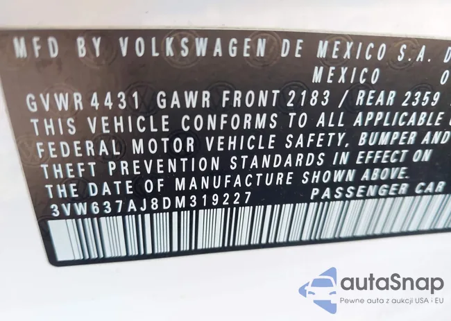 3VW637AJ8DM319227: 42795868