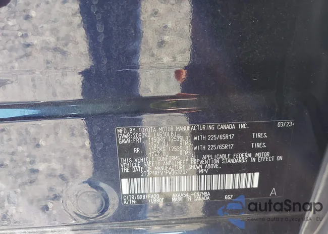 2T3P1RFV1PW363707: 42795942