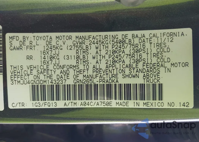 3TMJU4GN3DM143237: 42795965