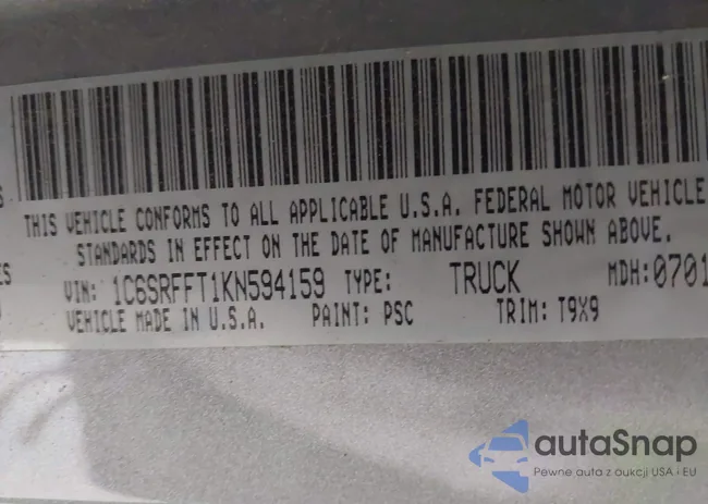 1C6SRFFT1KN594159: 42797032