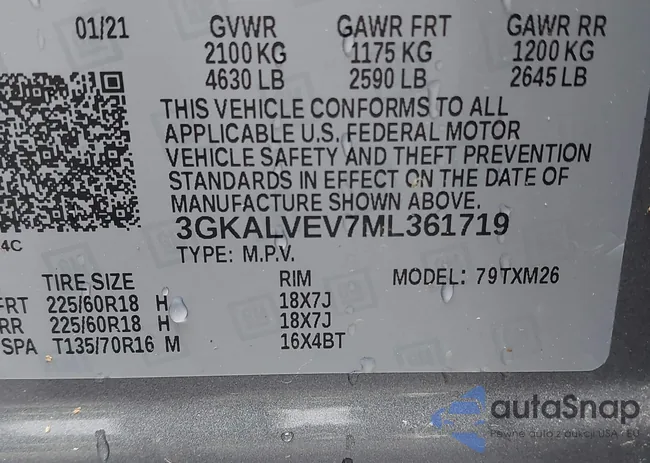 3GKALVEV7ML361719: 42797069