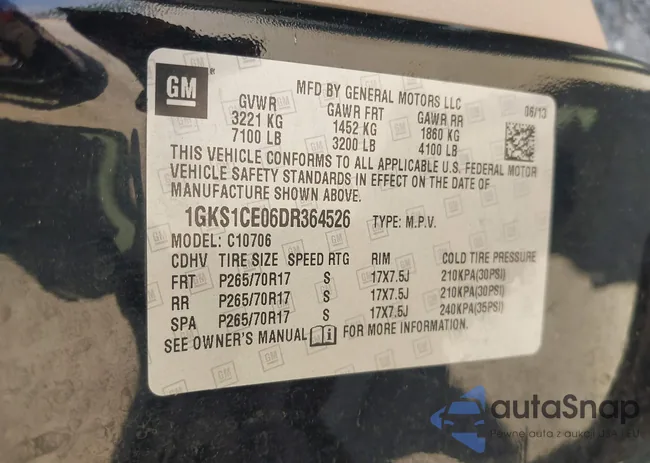 1GKS1CE06DR364526: 42797116