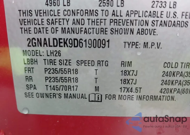 2GNALDEK9D6190091: 42797179