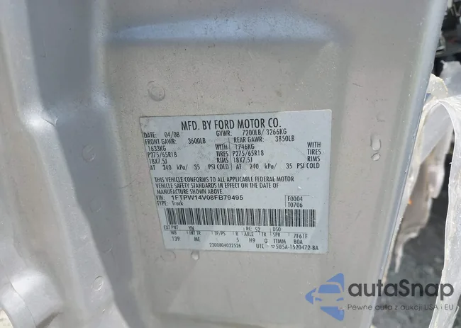 1FTPW14V08FB79495: 42797193