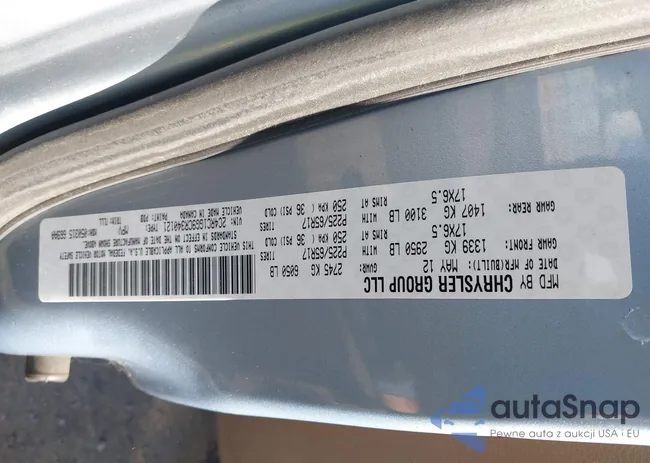 2C4RC1GG9CR340121: 42797286