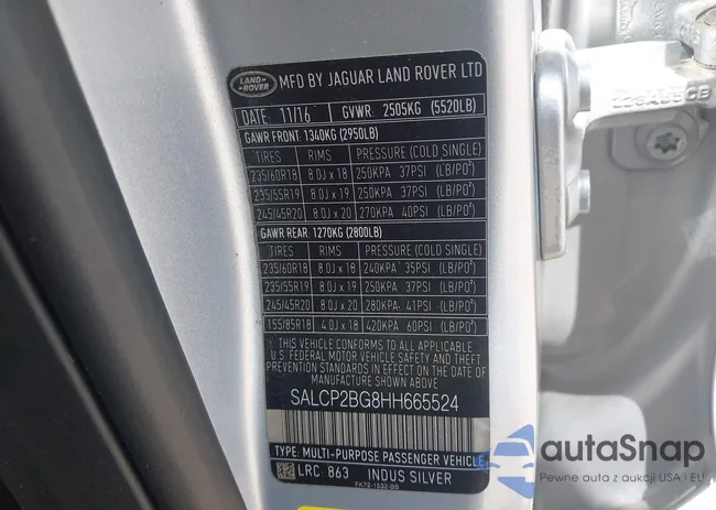 SALCP2BG8HH665524: 42797475