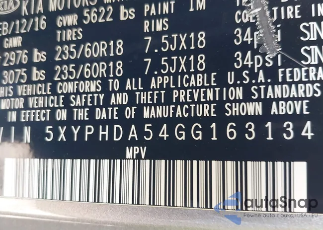 5XYPHDA54GG163134: 42797501