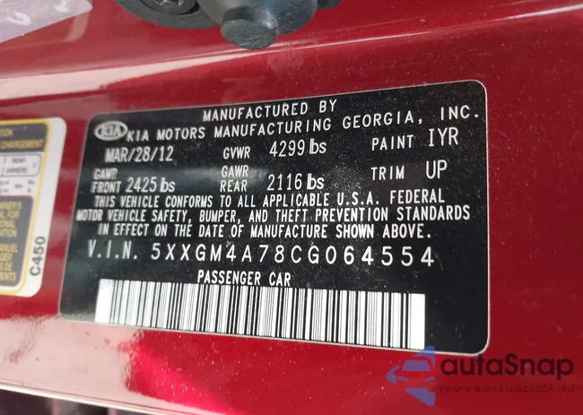 5XXGM4A78CG064554: 42797518