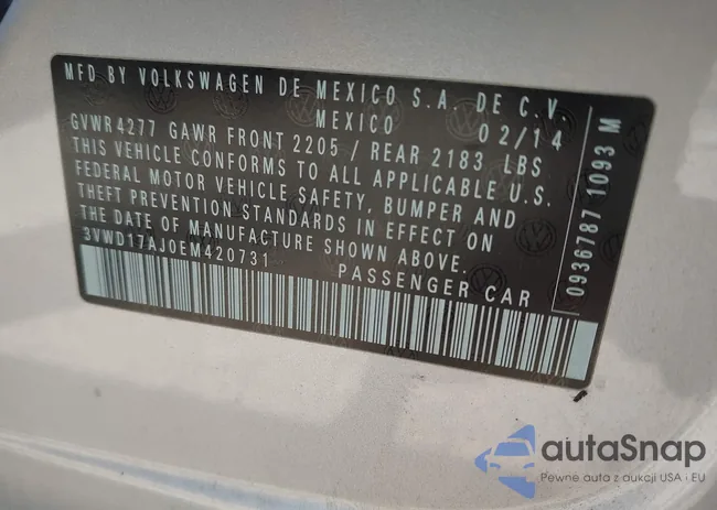 3VWD17AJ0EM420731: 42796599