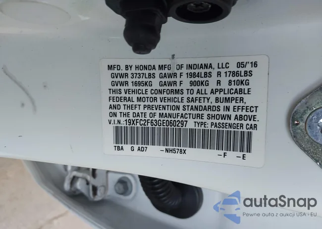 19XFC2F63GE060297: 42796718