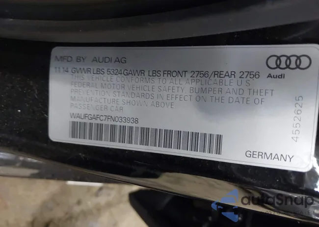 WAUFGAFC7FN033938: 42796898