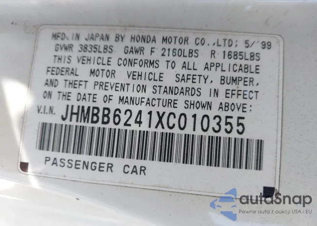 JHMBB6241XC010355: 42796905