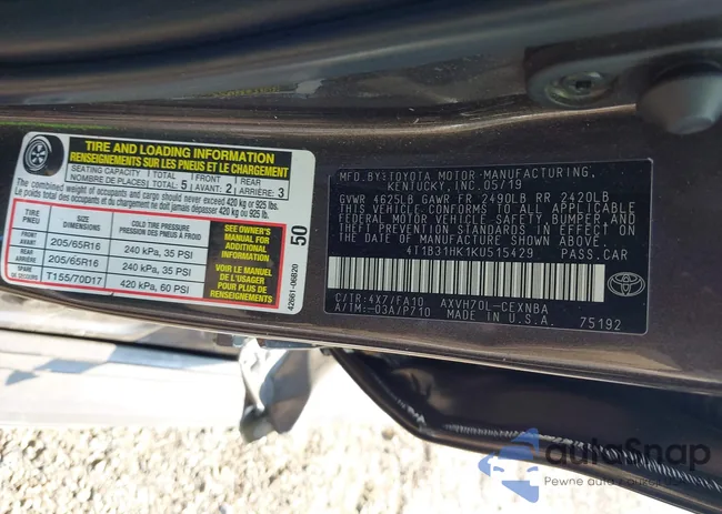 4T1B31HK1KU515429: 42798071