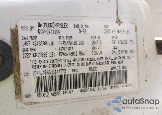 1D7HL48X63S144573: 42798150