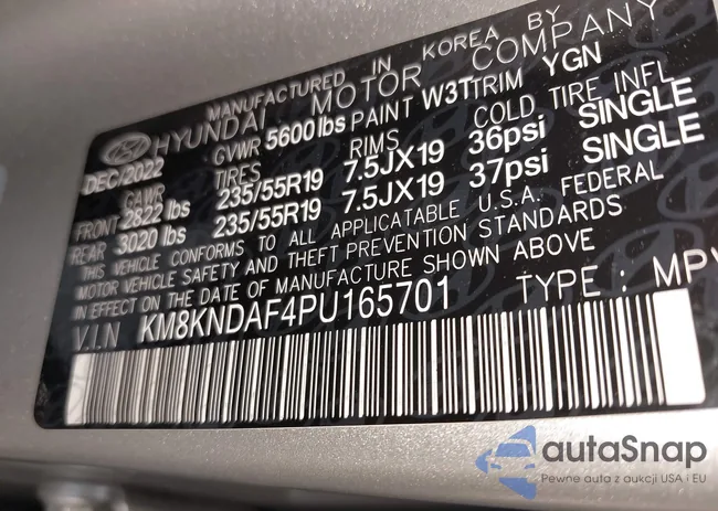 KM8KNDAF4PU165701: 42798168