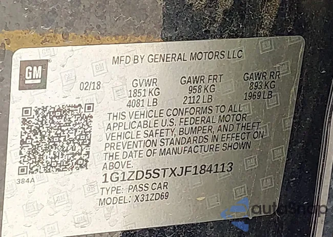 1G1ZD5STXJF184113: 42798241