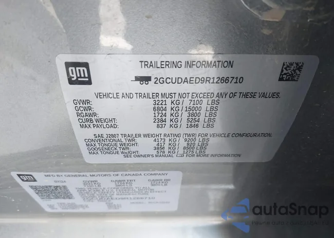 2GCUDAED9R1266710: 42798445