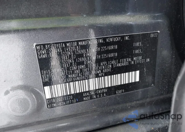 4T3E6RFV4NU092518: 42798470