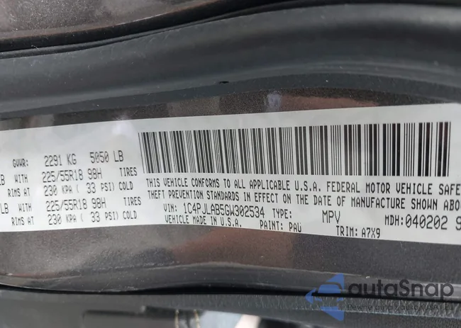 1C4PJLAB5GW302634: 42797588