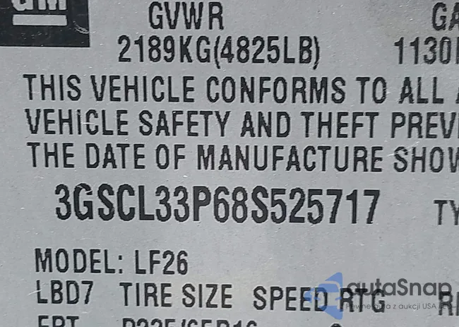 3GSCL33P68S525717: 42797700
