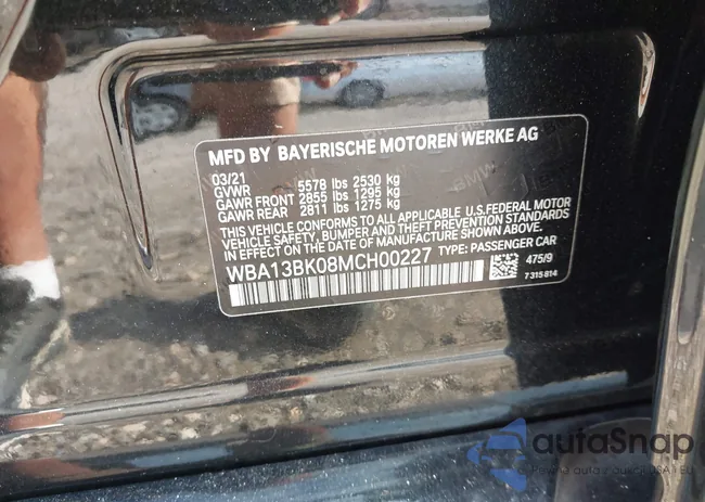 WBA13BK08MCH00227: 42797962