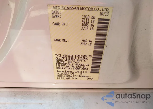 1N4AL3AP4EC163447: 42798993