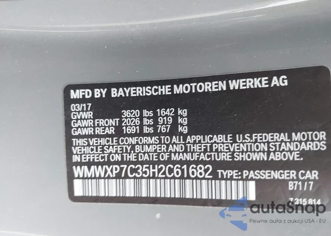 WMWXP7C35H2C61682: 42799003