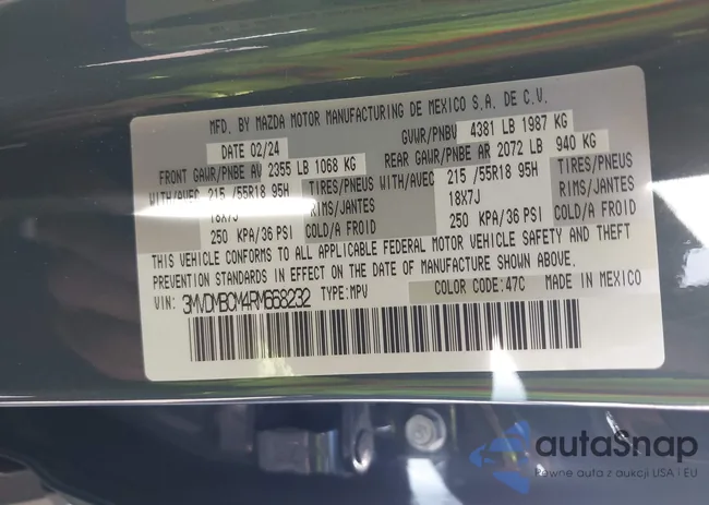 3MVDMBCM4RM668232: 42799038