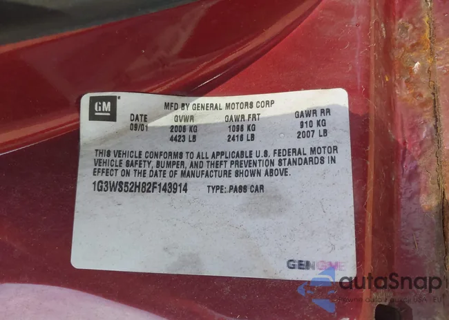 1G3WS52H82F143914: 42799056