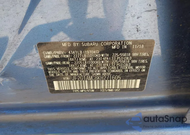 JF2GTAMC8KH271605: 42799228